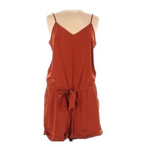 J.Crew Orange v-neck tank short romper